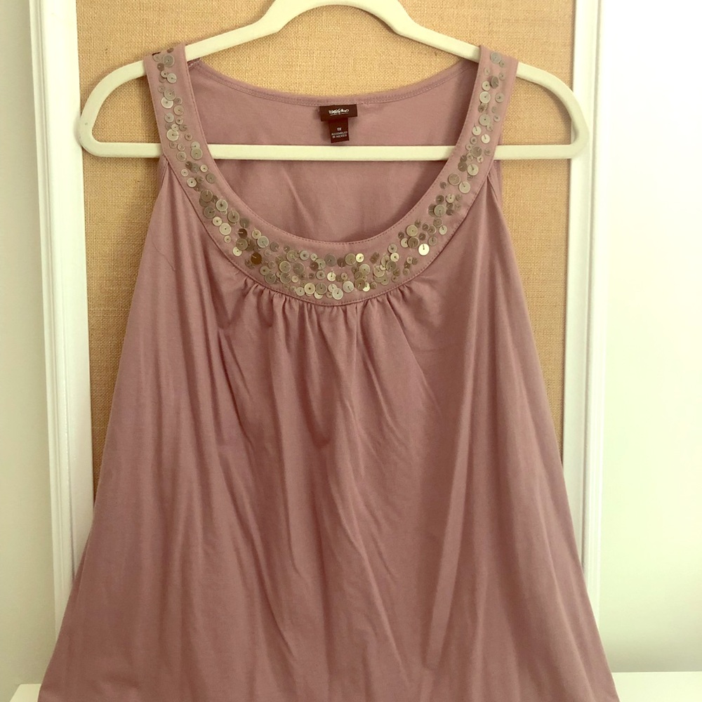 Tank with Metal Sequins